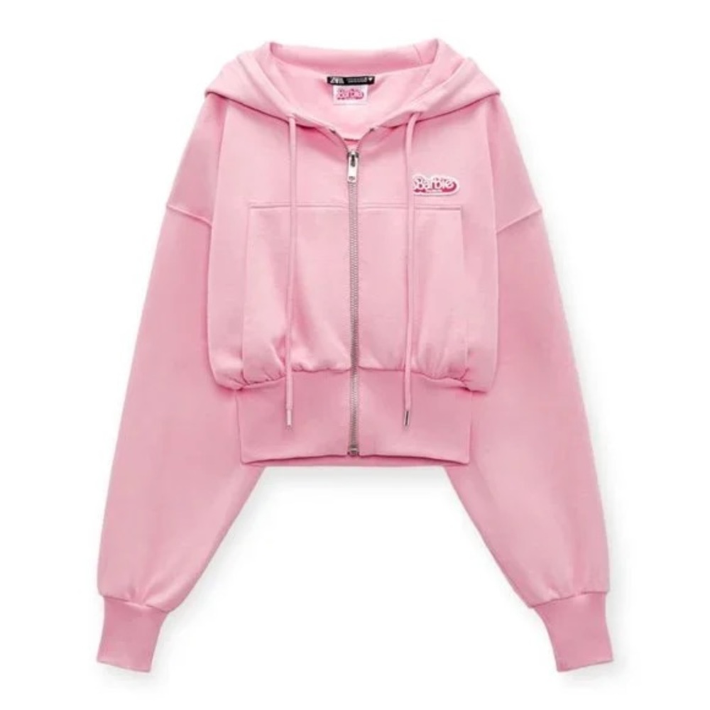 ZARA BARBIE™ THE MOVIE SWEATSHIRT ©WARNER BROS. PINK NWT